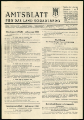 Amtsblatt für das Land Vorarlberg