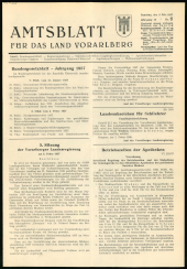 Amtsblatt für das Land Vorarlberg