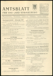 Amtsblatt für das Land Vorarlberg