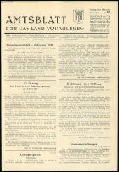 Amtsblatt für das Land Vorarlberg