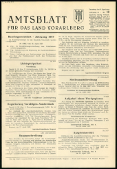 Amtsblatt für das Land Vorarlberg