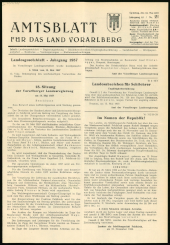 Amtsblatt für das Land Vorarlberg 19570518 Seite: 1