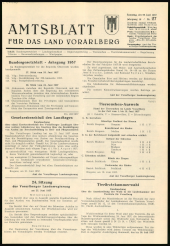 Amtsblatt für das Land Vorarlberg