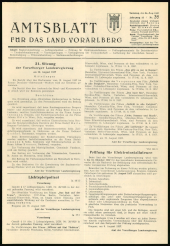 Amtsblatt für das Land Vorarlberg