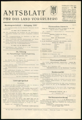 Amtsblatt für das Land Vorarlberg 19570914 Seite: 1