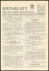 Amtsblatt für das Land Vorarlberg