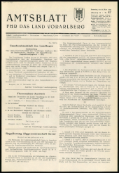 Amtsblatt für das Land Vorarlberg 19571116 Seite: 1