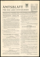 Amtsblatt für das Land Vorarlberg