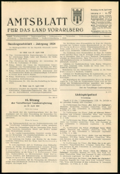 Amtsblatt für das Land Vorarlberg 19580426 Seite: 1