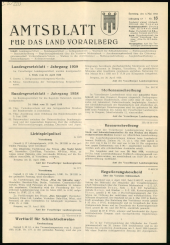 Amtsblatt für das Land Vorarlberg 19580503 Seite: 1