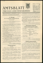 Amtsblatt für das Land Vorarlberg 19580510 Seite: 1