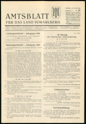 Amtsblatt für das Land Vorarlberg 19580524 Seite: 1