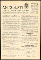 Amtsblatt für das Land Vorarlberg