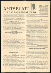 Amtsblatt für das Land Vorarlberg