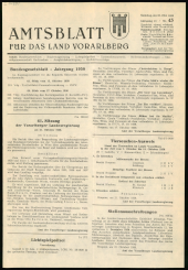 Amtsblatt für das Land Vorarlberg 19581025 Seite: 1