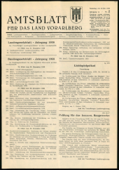 Amtsblatt für das Land Vorarlberg