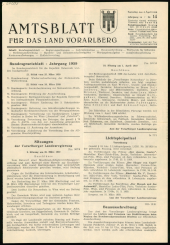 Amtsblatt für das Land Vorarlberg