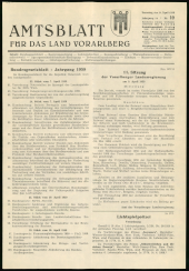 Amtsblatt für das Land Vorarlberg 19590418 Seite: 1