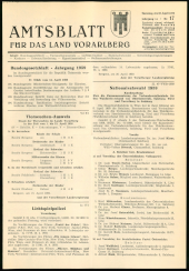 Amtsblatt für das Land Vorarlberg