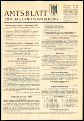 Amtsblatt für das Land Vorarlberg 19590506 Seite: 1