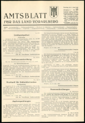 Amtsblatt für das Land Vorarlberg 19590606 Seite: 1