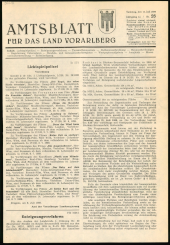 Amtsblatt für das Land Vorarlberg