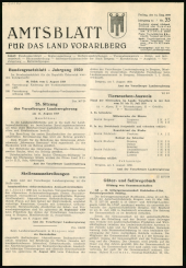 Amtsblatt für das Land Vorarlberg 19590814 Seite: 1