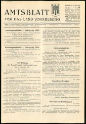 Amtsblatt für das Land Vorarlberg