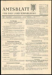 Amtsblatt für das Land Vorarlberg