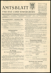 Amtsblatt für das Land Vorarlberg