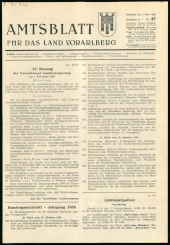 Amtsblatt für das Land Vorarlberg