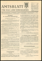 Amtsblatt für das Land Vorarlberg