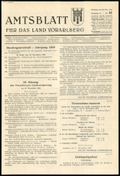 Amtsblatt für das Land Vorarlberg