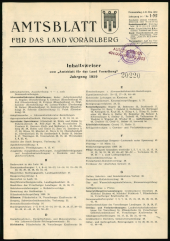 Amtsblatt für das Land Vorarlberg 1959bl01 Seite: 1