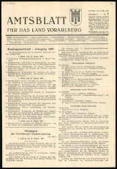 Amtsblatt für das Land Vorarlberg