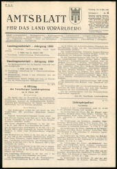 Amtsblatt für das Land Vorarlberg 19600130 Seite: 1