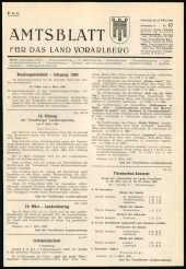 Amtsblatt für das Land Vorarlberg