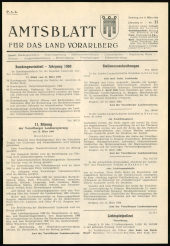 Amtsblatt für das Land Vorarlberg 19600319 Seite: 1