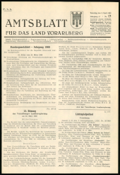 Amtsblatt für das Land Vorarlberg 19600402 Seite: 1