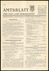 Amtsblatt für das Land Vorarlberg 19600423 Seite: 1