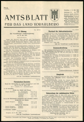 Amtsblatt für das Land Vorarlberg 19600514 Seite: 1