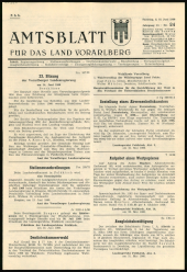 Amtsblatt für das Land Vorarlberg 19600618 Seite: 1