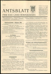 Amtsblatt für das Land Vorarlberg