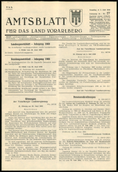 Amtsblatt für das Land Vorarlberg 19600709 Seite: 1