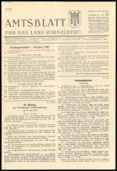 Amtsblatt für das Land Vorarlberg 19600716 Seite: 1