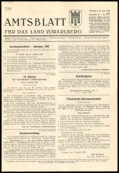 Amtsblatt für das Land Vorarlberg 19600820 Seite: 1