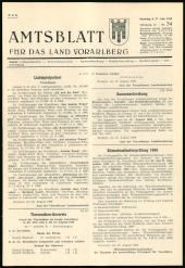 Amtsblatt für das Land Vorarlberg