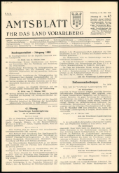 Amtsblatt für das Land Vorarlberg 19601029 Seite: 1