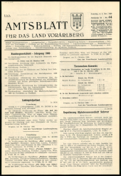 Amtsblatt für das Land Vorarlberg 19601105 Seite: 1