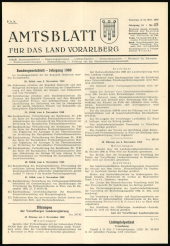 Amtsblatt für das Land Vorarlberg 19601112 Seite: 1